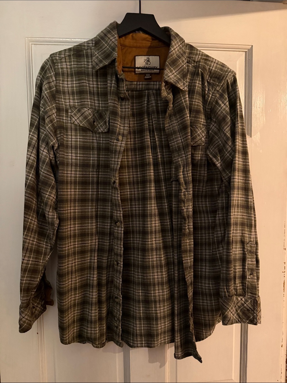 Legendary Whitetails Brown Plaid Men's Flannel Shirt
